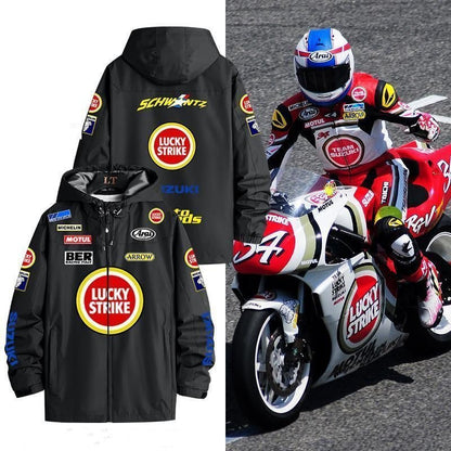 「outer」racing チーム クラブ ロゴプリント 冬服 防寒 暖かい  脱着可能ボアライナー付き 撥水加工 全6色 3way マウンテンジャケット -YS9114