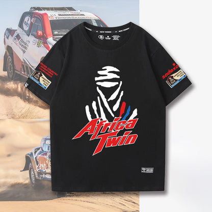 「tops」racing チーム クラブ ロゴプリント 半袖Tシャツ-YS9195