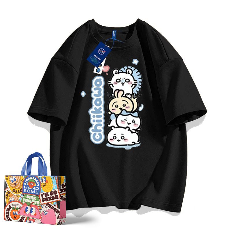 【人気ランキングNO.5】「tops」ちいかわ プリント 半袖Ｔシャツ（ 男女兼用） 9色YS8499