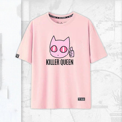 「tops」JOJO キャラクター Killer Queen プリント 男女兼用 半袖Ｔシャツ 5色2種類YS8468