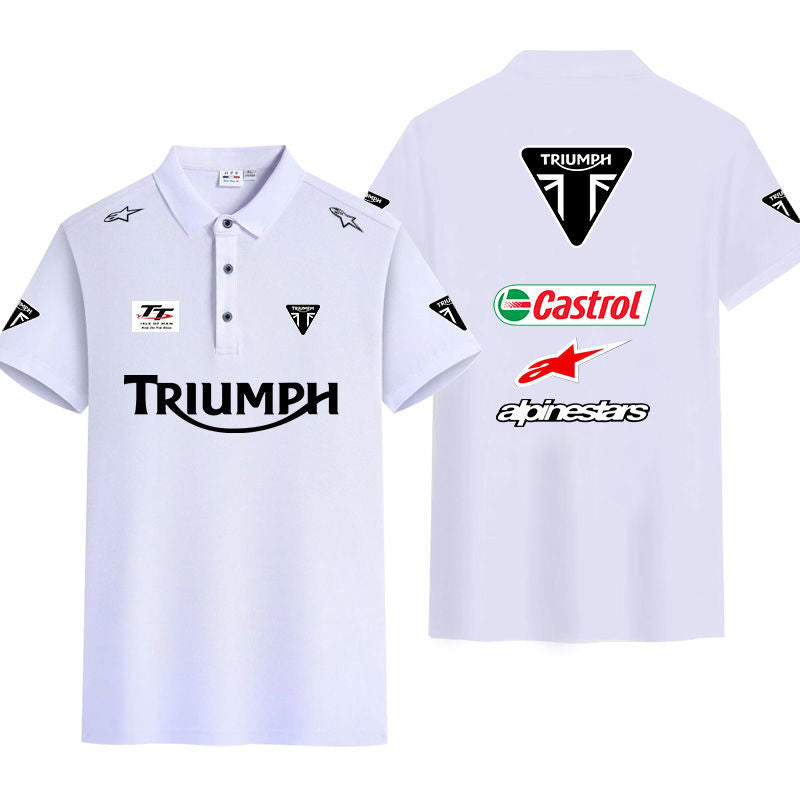 「tops」racing チーム クラブ ロゴプリント 半袖Tシャツ全6色-YS9263