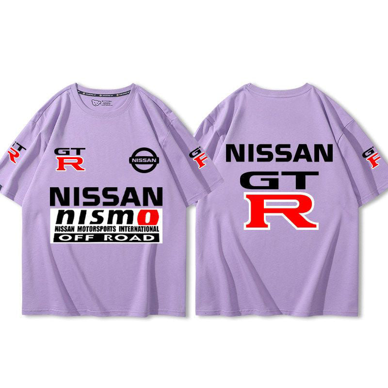 「tops」racing チーム GTR クラブ ロゴプリント 半袖Tシャツ 全9色-YS9268