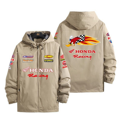 【3way】「outer」racing チーム クラブ ロゴプリント 冬服 防寒 暖かい  脱着可能ボアライナー付き 撥水加工 マウンテンジャケット6色YS9540