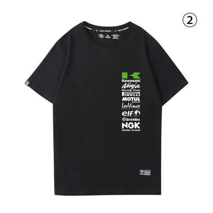 「tops」racing チーム クラブ ロゴプリント 半袖Tシャツ-YS9188