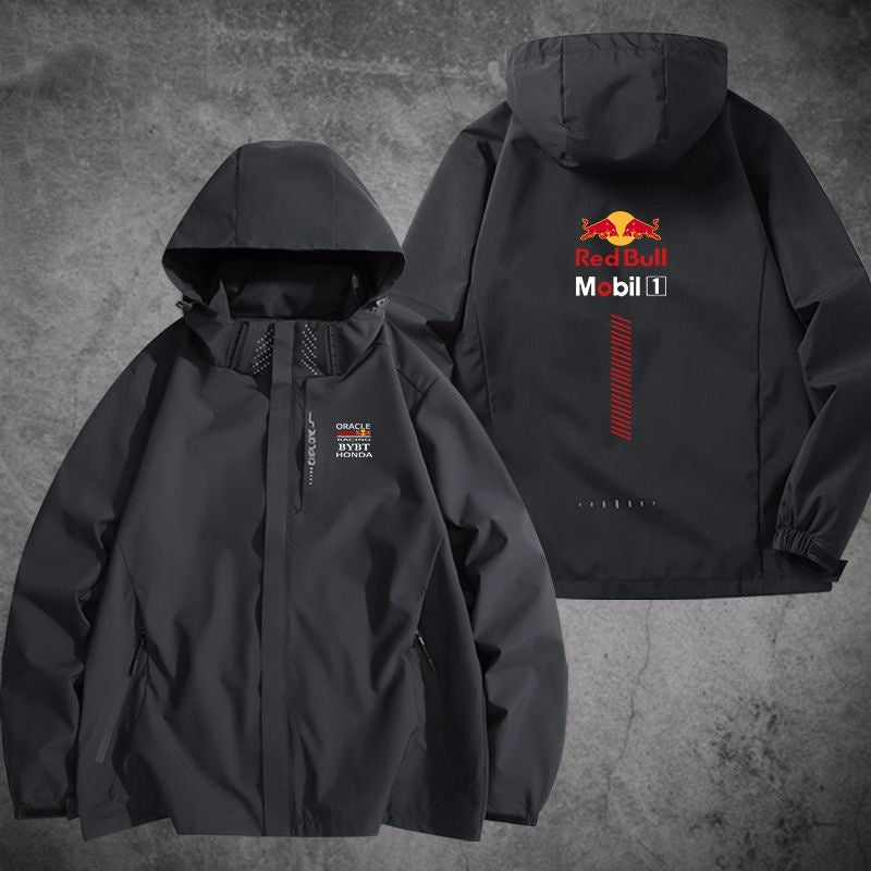 「outer」Red Bull racing チーム  冬服 防寒 暖かい  脱着可能ボアライナー付き 撥水加工 全4色 3way マウンテンジャケットYS9527