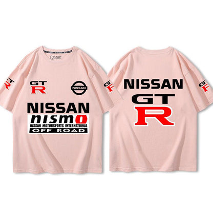 「tops」racing チーム GTR クラブ ロゴプリント 半袖Tシャツ 全9色-YS9268