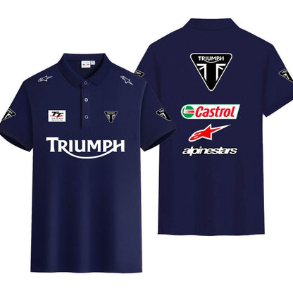 「tops」racing チーム クラブ ロゴプリント 半袖Tシャツ全6色-YS9263