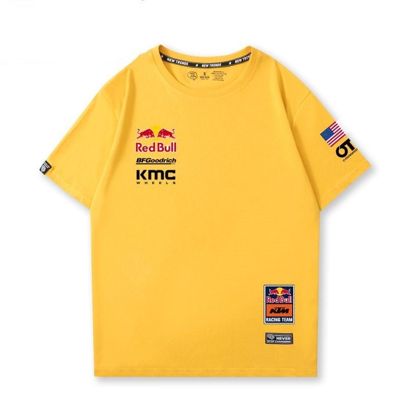 「tops」racing チーム クラブ ロゴプリント 半袖 Tシャツ 5色-YS9029