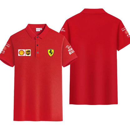 「tops」racing チーム クラブ ロゴプリント レーシングスーツ半袖Tシャツ6色YS9143