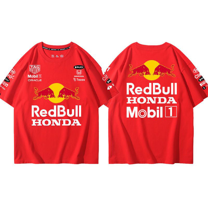 「tops」racing チーム クラブ ロゴプリント 半袖Tシャツ 10色-YS9144