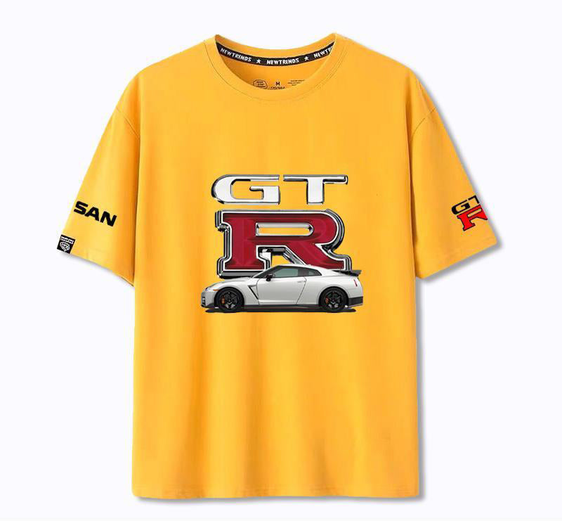 「tops」racing チーム GTR クラブ ロゴプリント 半袖Tシャツ 全6色-YS9267