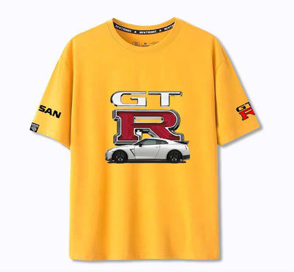 「tops」racing チーム GTR クラブ ロゴプリント 半袖Tシャツ 全6色-YS9267