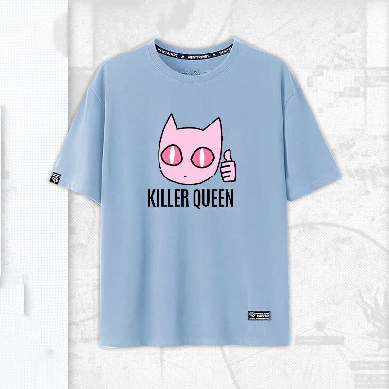 「tops」JOJO キャラクター Killer Queen プリント 男女兼用 半袖Ｔシャツ 5色2種類YS8468