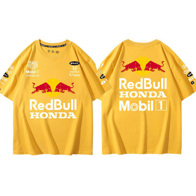 「tops」racing チーム クラブ ロゴプリント 半袖Tシャツ 10色-YS9144