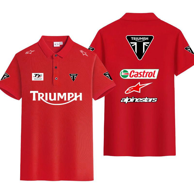 「tops」racing チーム クラブ ロゴプリント 半袖Tシャツ全6色-YS9263