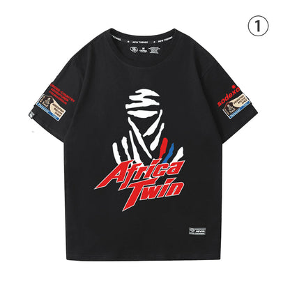 「tops」racing チーム クラブ ロゴプリント 半袖Tシャツ-YS9195