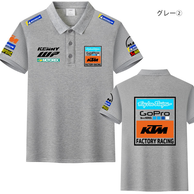 「tops」racing チーム クラブ ロゴプリント 半袖Tシャツ 全4色-YS9200