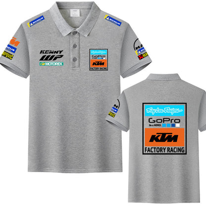 「tops」racing チーム クラブ ロゴプリント 半袖Tシャツ 全4色-YS9248