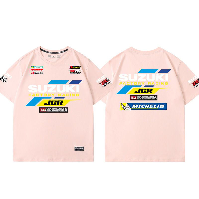 「tops」racing チーム クラブ ロゴプリント 半袖Tシャツ全6色-YS9246