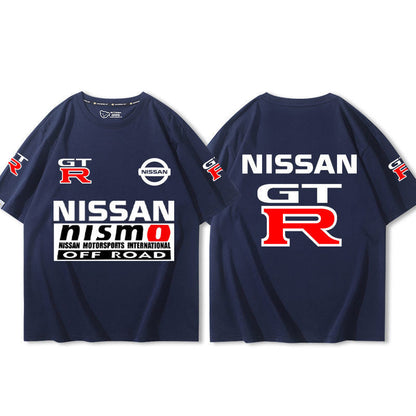 「tops」racing チーム GTR クラブ ロゴプリント 半袖Tシャツ 全9色-YS9268