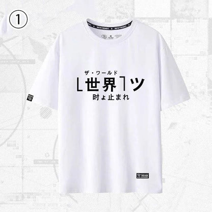 「tops」JOJO キャラクター 漫画プリント 男女兼用 ラウンドネック 半袖Ｔシャツ 2色 5種類YS8564