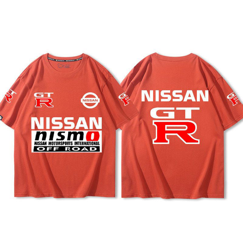 「tops」racing チーム GTR クラブ ロゴプリント 半袖Tシャツ 全9色-YS9268