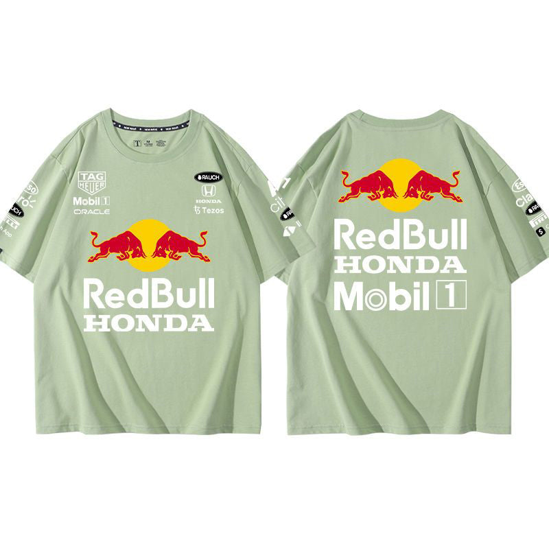 「tops」racing チーム クラブ ロゴプリント 半袖Tシャツ 10色-YS9144