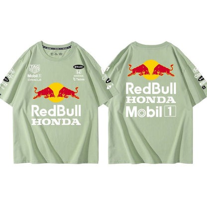 「tops」racing チーム クラブ ロゴプリント 半袖Tシャツ 10色-YS9144