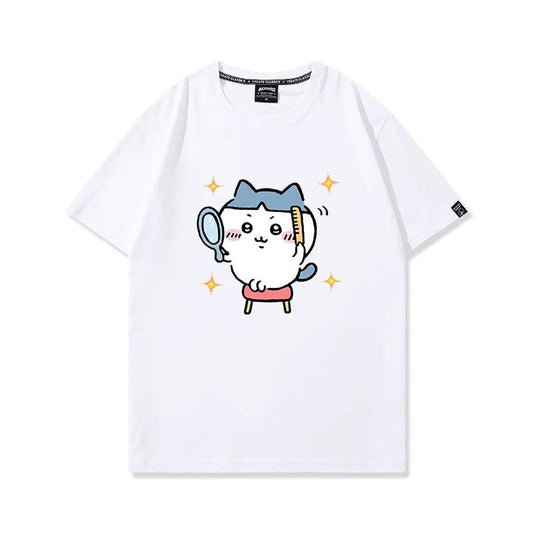 【人気ランキングNO.6】「tops」ちいかわハチワレ漫画プリント 可愛い 半袖Ｔシャツ （ 男女兼用）6色YS8506