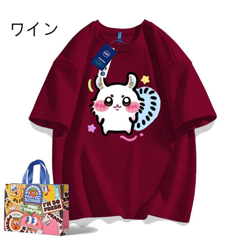 「tops」ちいかわ モモンガキャラクター プリント 男女兼用 ラウンドネック 半袖Ｔシャツ 9色YS8510