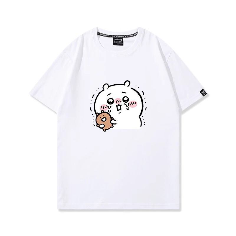 「tops」ちいかわ キャラクター プリント 男女兼用 ラウンドネック 半袖Ｔシャツ 6色YS8508