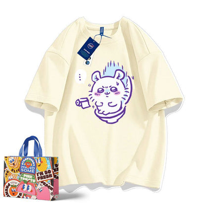 【人気ランキングNO.3】「tops」ちいかわ モモンガ プリント 半袖Ｔシャツ（ 男女兼用） 9色YS8501