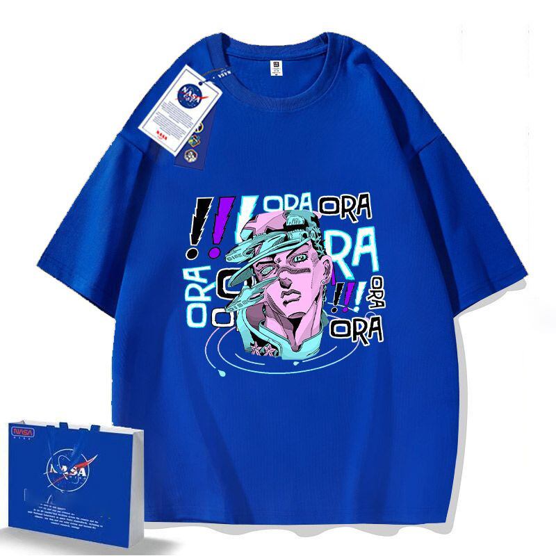 「tops」JOJO キャラクター ジョウタロウ プリント 男女兼用 半袖Ｔシャツ 5色YS8357