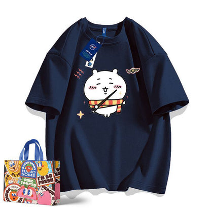 「tops」ちいかわ プリント 男女兼用 ラウンドネック ルーズ 半袖Ｔシャツ 8色YS8460