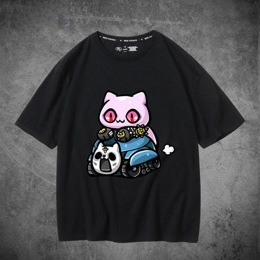 「tops」JOJO キャラクター Killer Queen プリント 男女兼用 半袖Ｔシャツ 6色YS8477