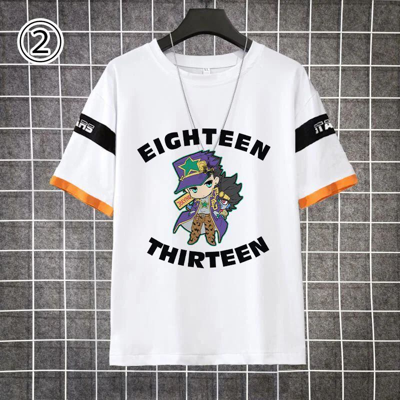 「tops」JOJO キャラクター プリント 男女兼用 ラウンドネック ルーズ 半袖Ｔシャツ 8種類YS8435