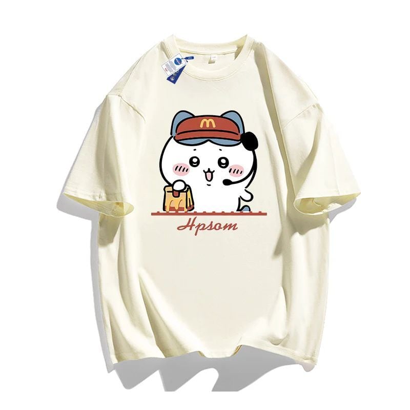 【人気ランキングNO.2】「tops」ちいかわプリント 半袖Ｔシャツ（ 男女兼用） 8色YS8263