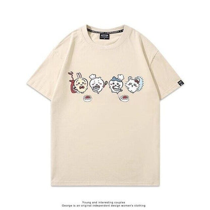 「tops」ちいかわ プリント 男女兼用 半袖Ｔシャツ 7色YS8313