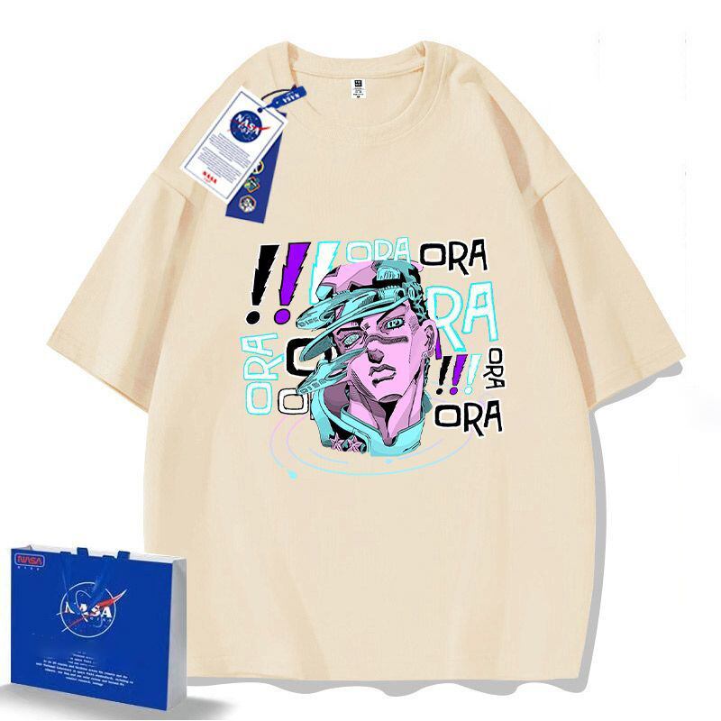 「tops」JOJO キャラクター ジョウタロウ プリント 男女兼用 半袖Ｔシャツ 5色YS8357