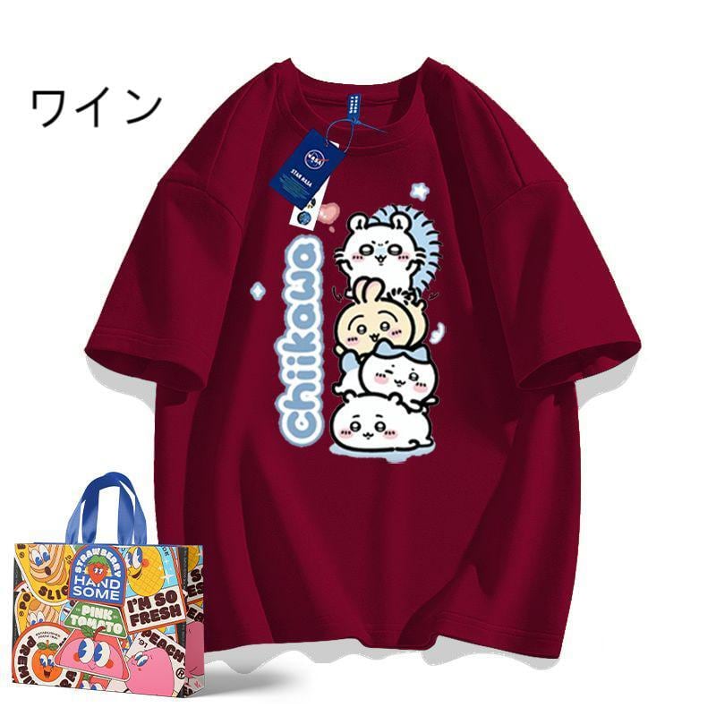 【人気ランキングNO.5】「tops」ちいかわ プリント 半袖Ｔシャツ（ 男女兼用） 9色YS8499