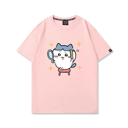 【人気ランキングNO.6】「tops」ちいかわハチワレ漫画プリント 可愛い 半袖Ｔシャツ （ 男女兼用）6色YS8506