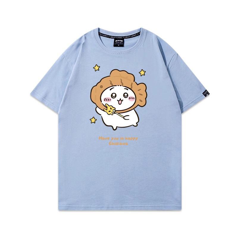 「tops」ちいかわ 漫画プリント 可愛い 半袖Ｔシャツ （ 男女兼用） 7色YS8490