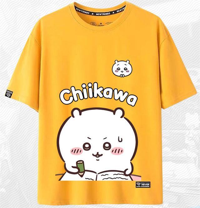 「tops」ちいかわ キャラクター プリント 男女兼用 ラウンドネック 半袖Ｔシャツ 6色YS8470