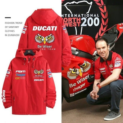 「outer」racing チーム クラブ ロゴプリント 冬服 防寒 暖かい  脱着可能ボアライナー付き 撥水加工 全6色 3way マウンテンジャケットYS8972