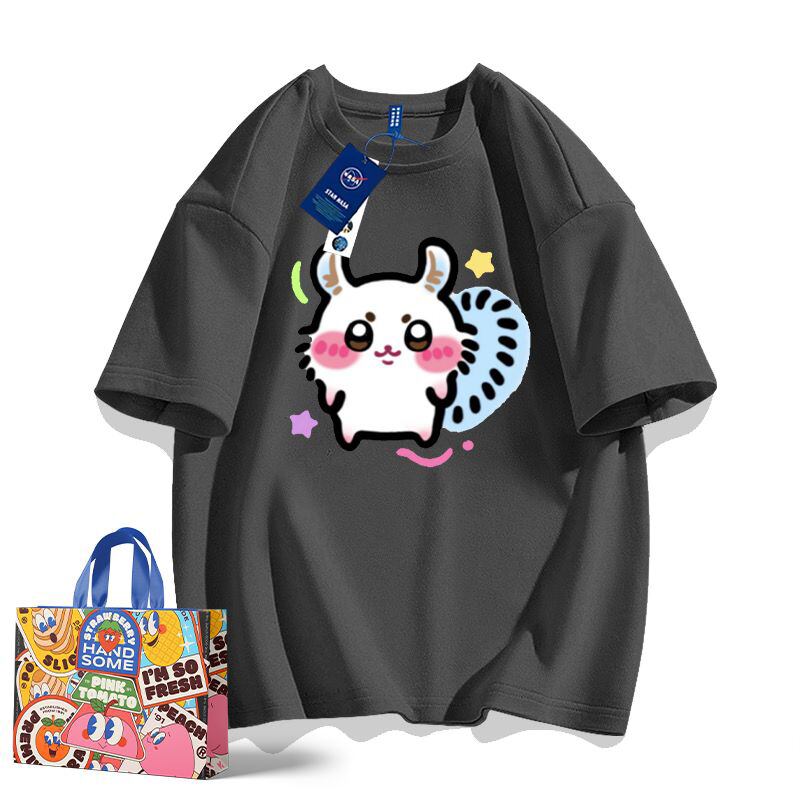 「tops」ちいかわ モモンガキャラクター プリント 男女兼用 ラウンドネック 半袖Ｔシャツ 9色YS8510