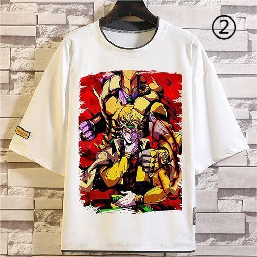 「tops」JOJO キャラクター スタンド パワー プリント 男女兼用 ラウンドネック ルーズ 半袖Ｔシャツ 10種類YS8433