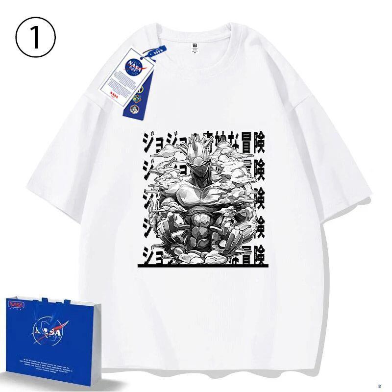 「tops」JOJO キャラクター スタンド パワー プリント 男女兼用 半袖Ｔシャツ 5色2種類YS8469