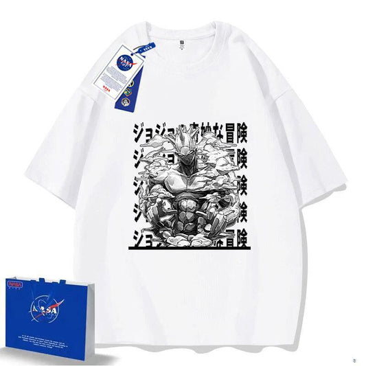 「tops」JOJO キャラクター スタンド パワー プリント 男女兼用 半袖Ｔシャツ 5色2種類YS8469