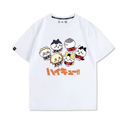 「tops」ちいかわ ハイキュー プリント 半袖Ｔシャツ（ 男女兼用）4色YS8576