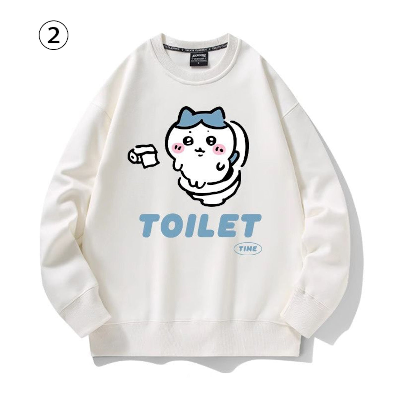 「tops」ちいかわ TOILET プリント 男女兼用 スウェット4色３種類YS8739